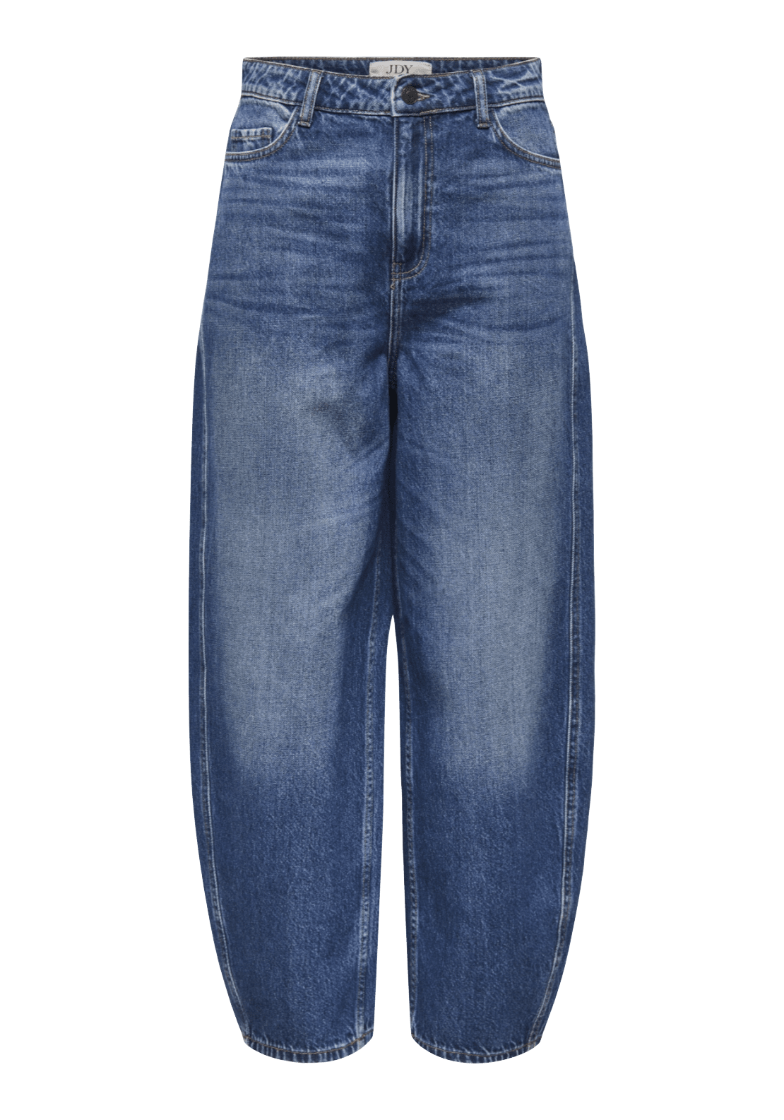 Susie Medium Rise Barrel Jeans - Blue Denim