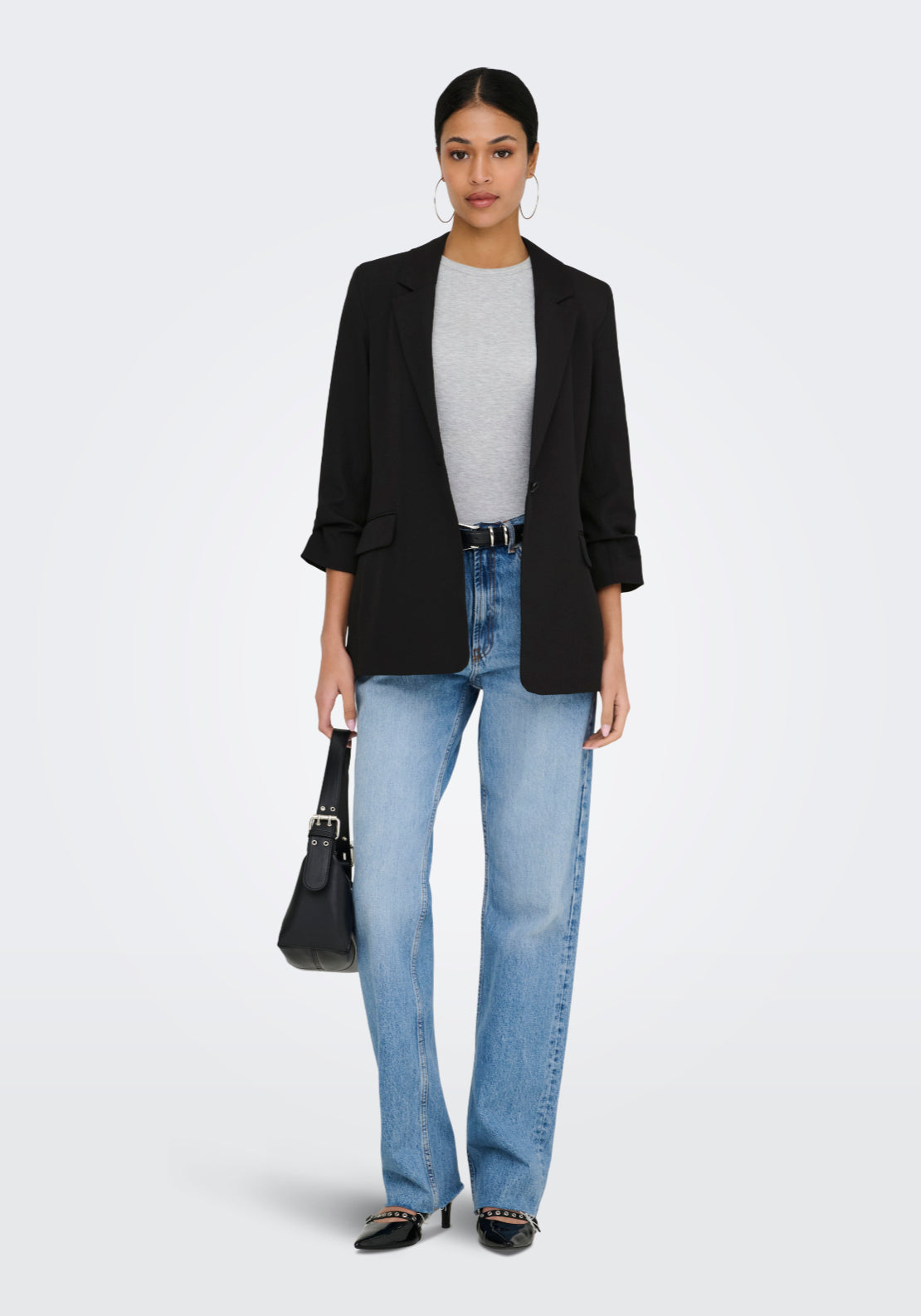 Jdy Eliza 3/4 Blazer - Black 5 Shaws Department Stores