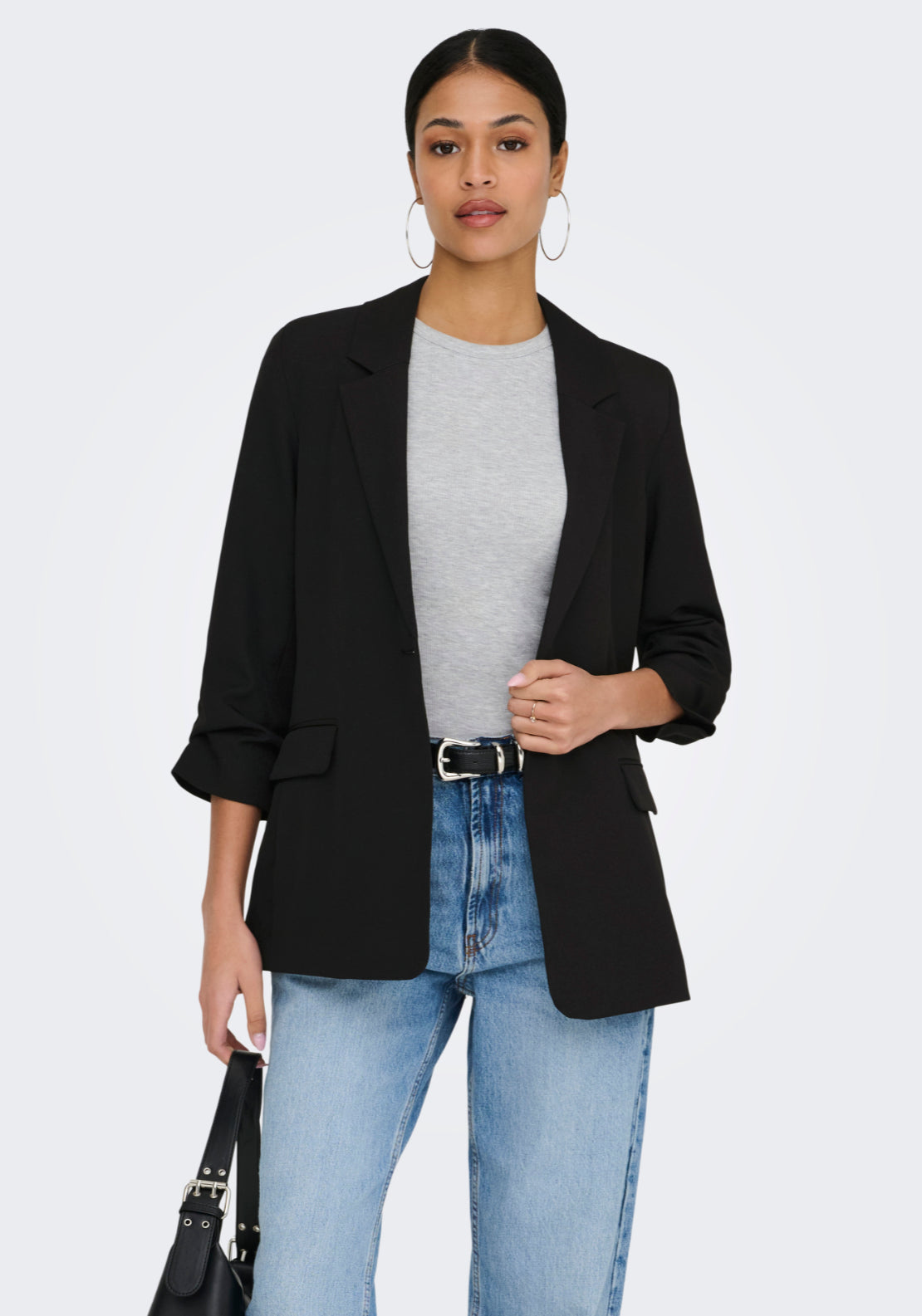 Jdy Eliza 3/4 Blazer - Black 4 Shaws Department Stores