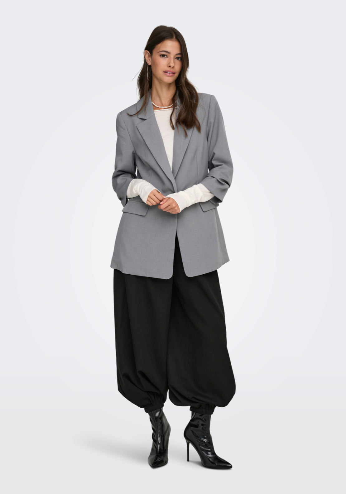 Jdy Eliza 3/4 Blazer - Ultimate Grey 5 Shaws Department Stores