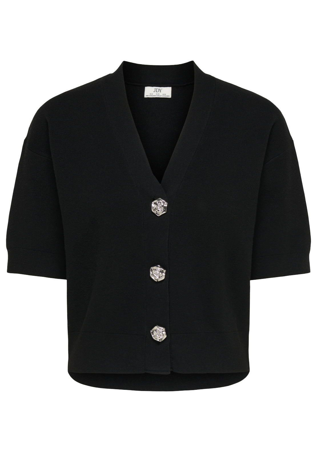 Jdy Prime Life 2/4 V-Neck Cardigan - Black 1 Shaws Department Stores