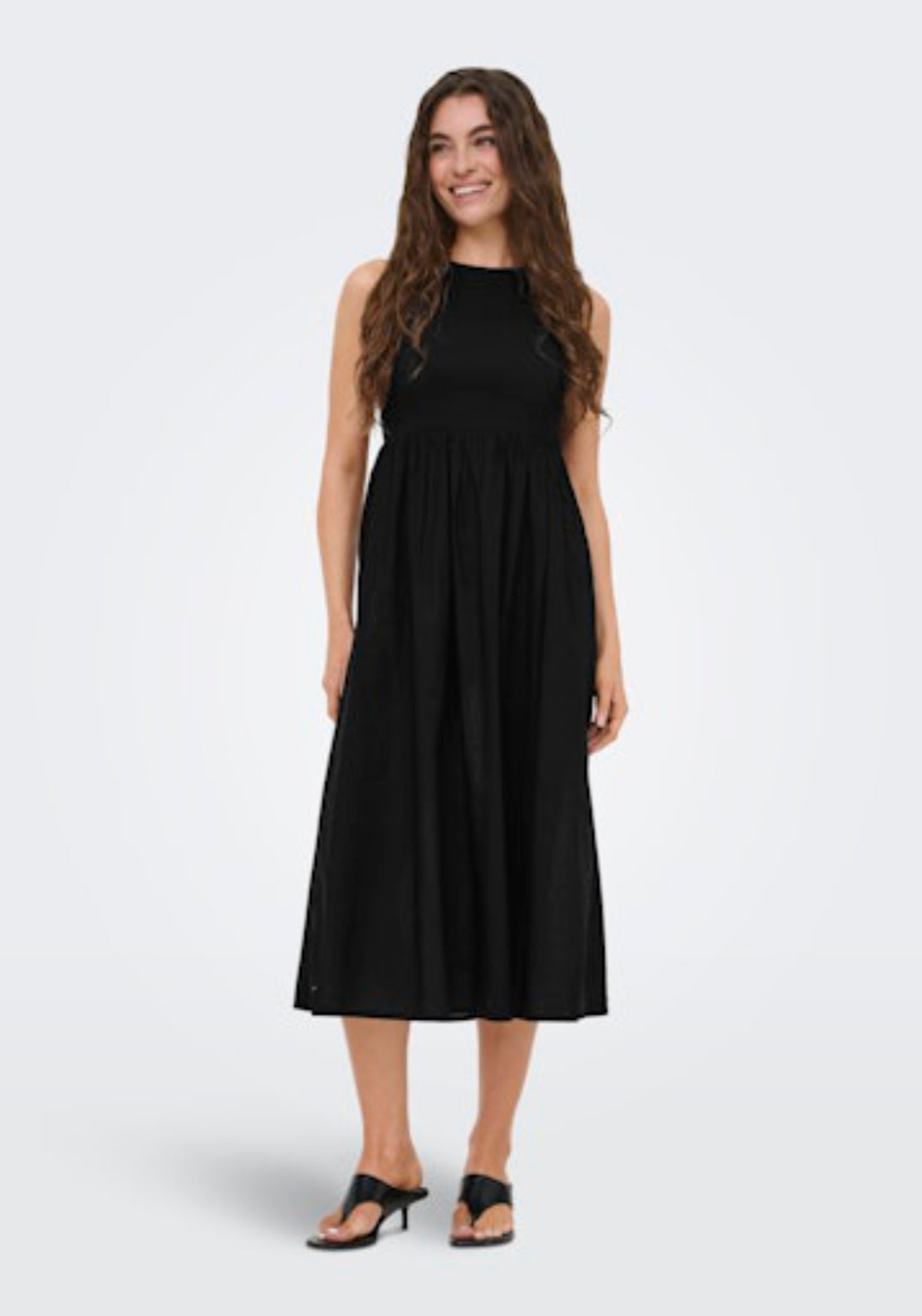 Jdy Diego Sleeveless Smock Midi Dress - Black 1 Shaws Department Stores