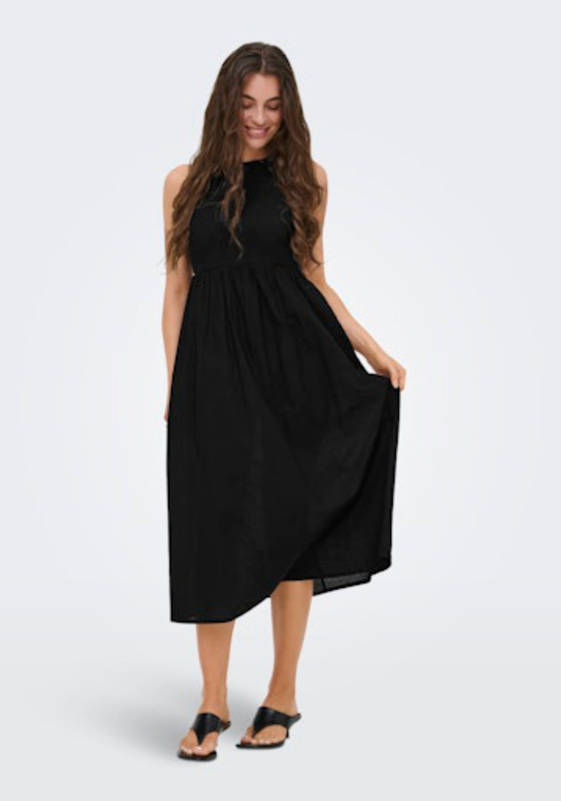 Jdy Diego Sleeveless Smock Midi Dress - Black 6 Shaws Department Stores