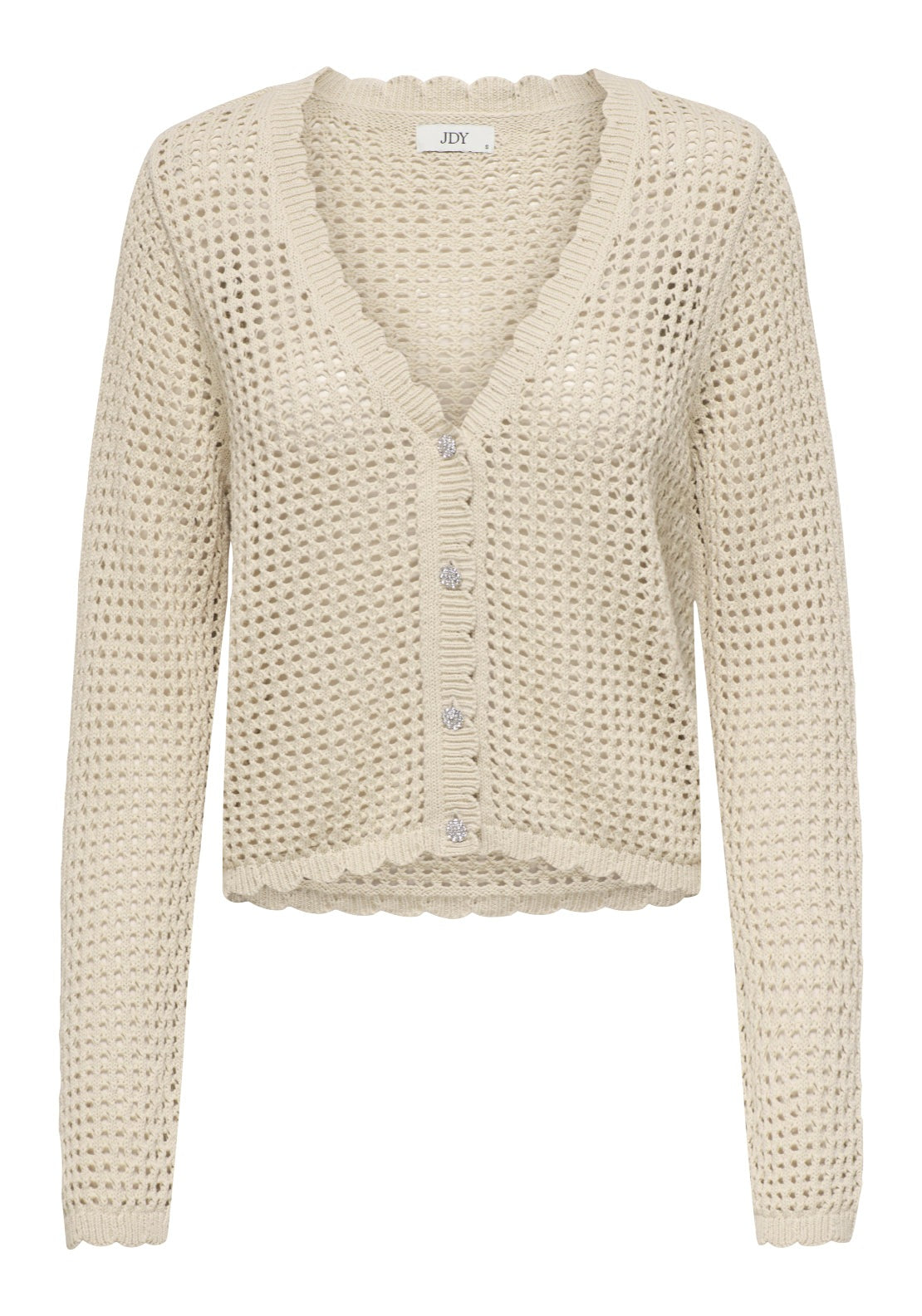 Jdy Becca Long Sleeve V-Neck Cardigan - Sandshell 6 Shaws Department Stores