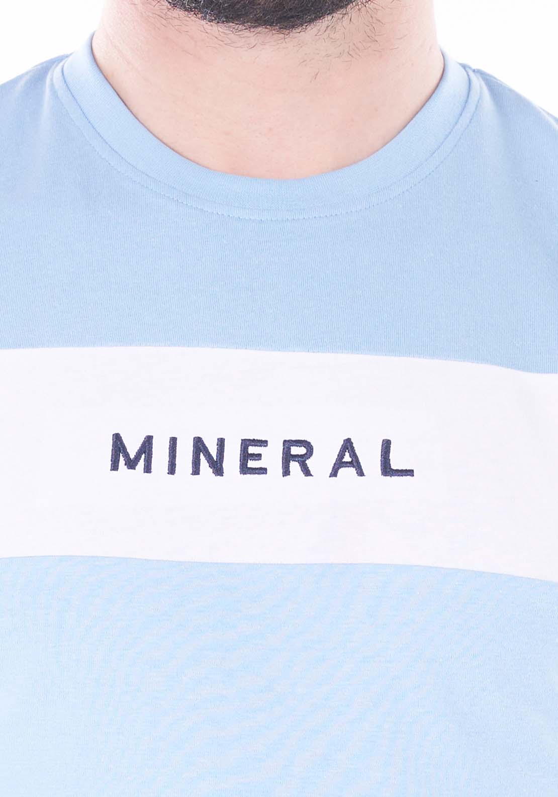 Mineral Jessup Short Sleeve up Panel Tee - Sky 2 Shaws Department Stores
