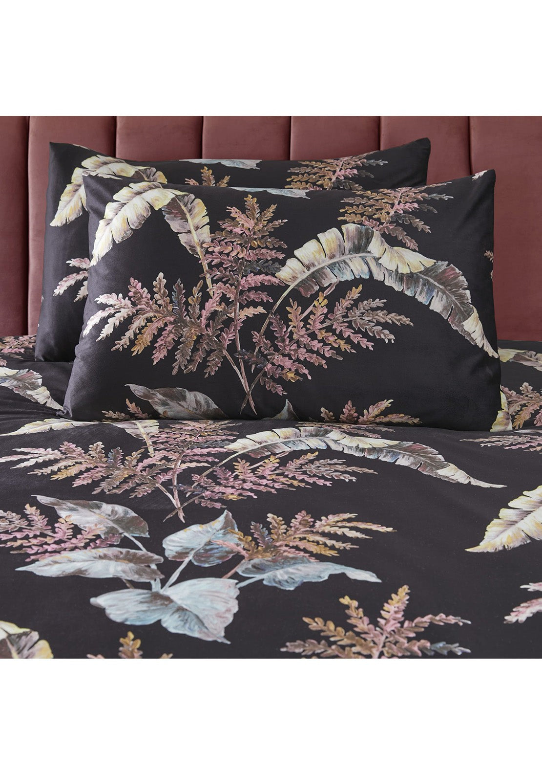 Heather & Ferne Luxe Fern Duvet Cover Set - Black 4 Shaws Department Stores