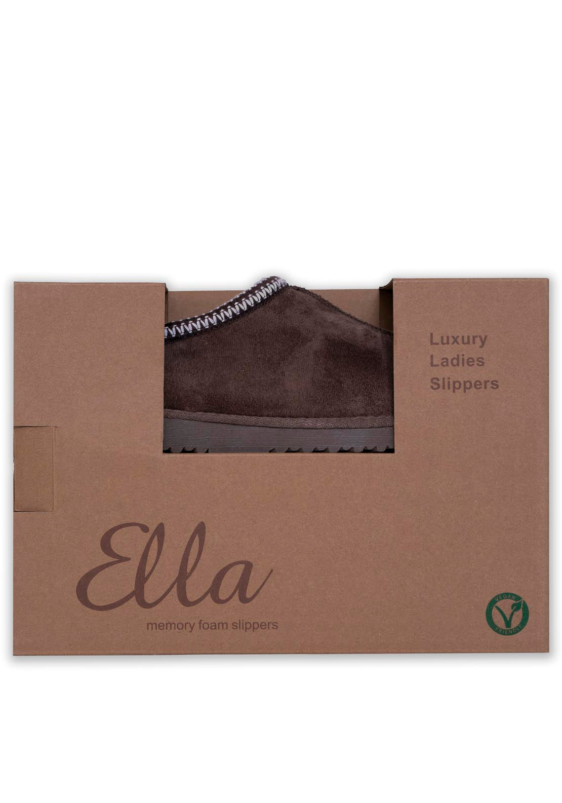 Ella Slip On Slipper - Mocha 4 Shaws Department Stores