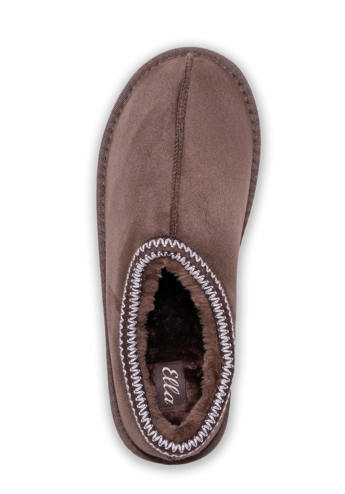 Ella Slip On Slipper - Mocha 3 Shaws Department Stores