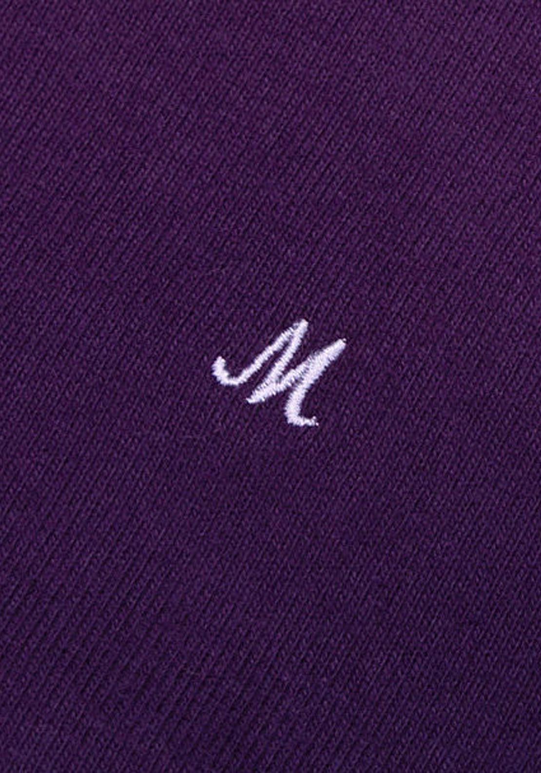 Mineral Kentucky Half Zip Ribbed Top - Grape 7 Shaws Department Stores