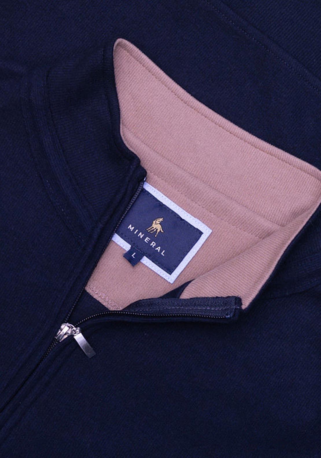 Mineral Kentucky Half Zip Ribbed Top - Blue 2 Shaws Department Stores