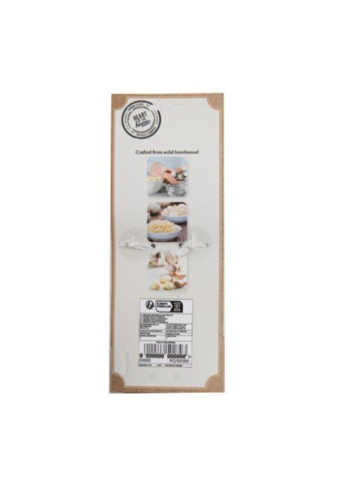 Garlic Press With Wooden Handle - Blue