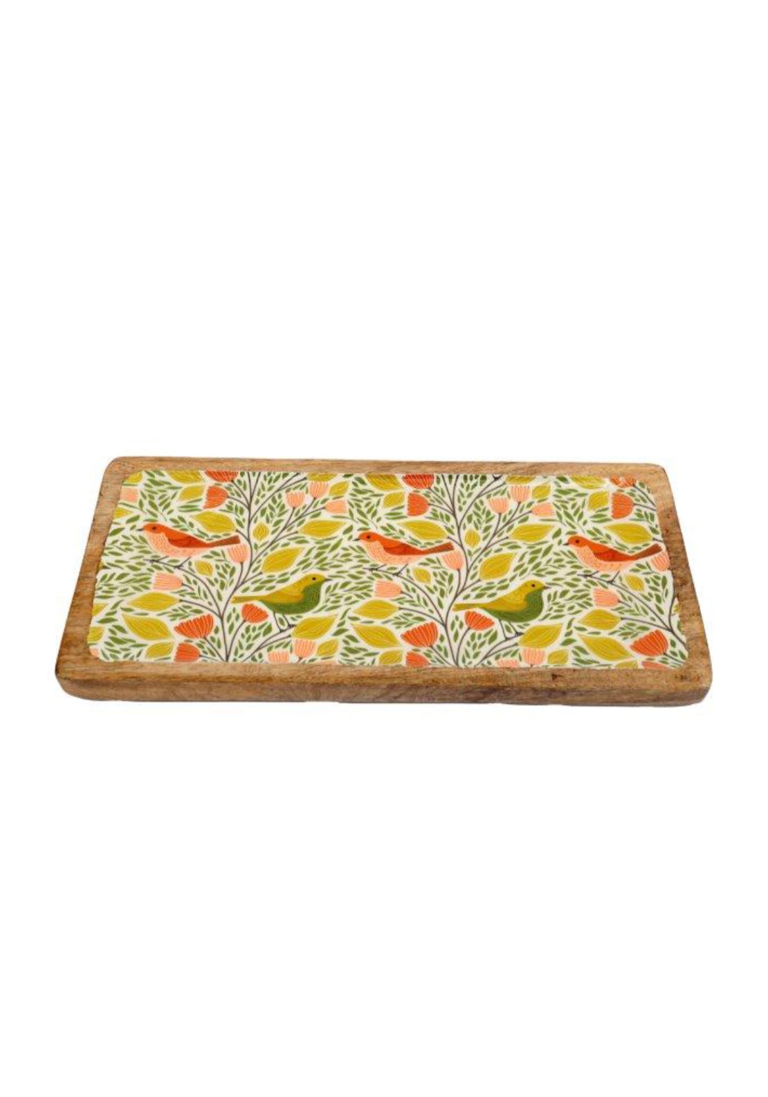 Songbird Design Enamel Tray - Multi