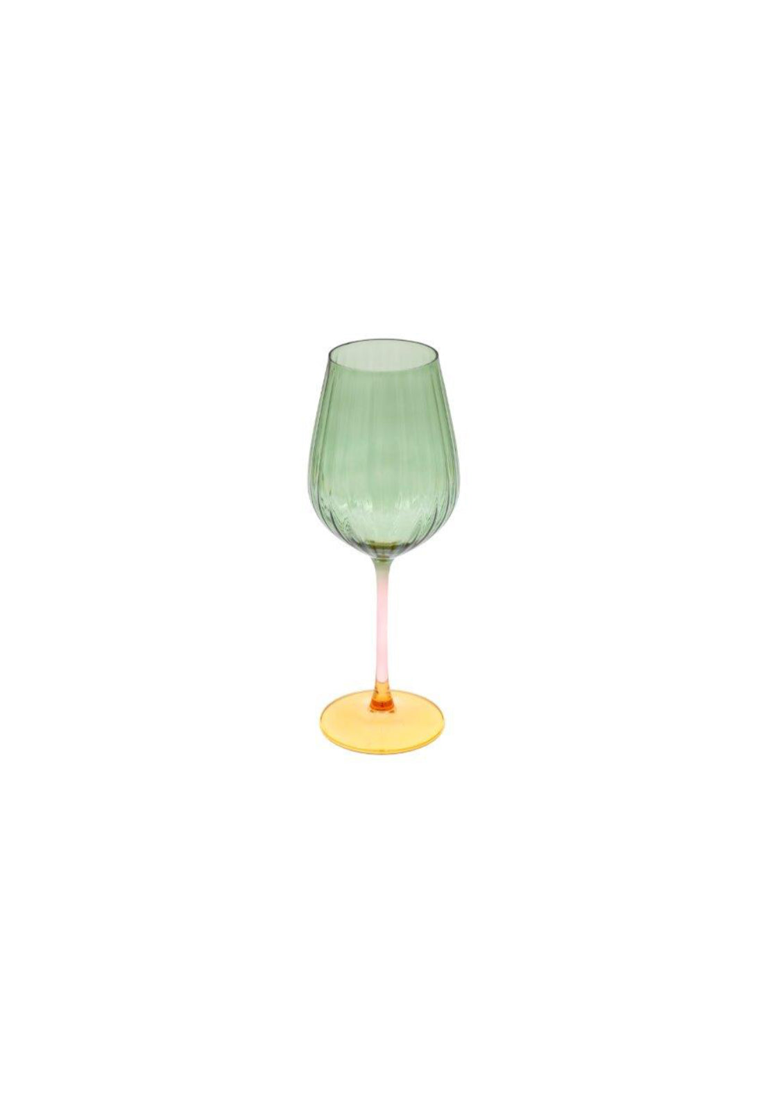 Three Colour Wine Glass - Multi
