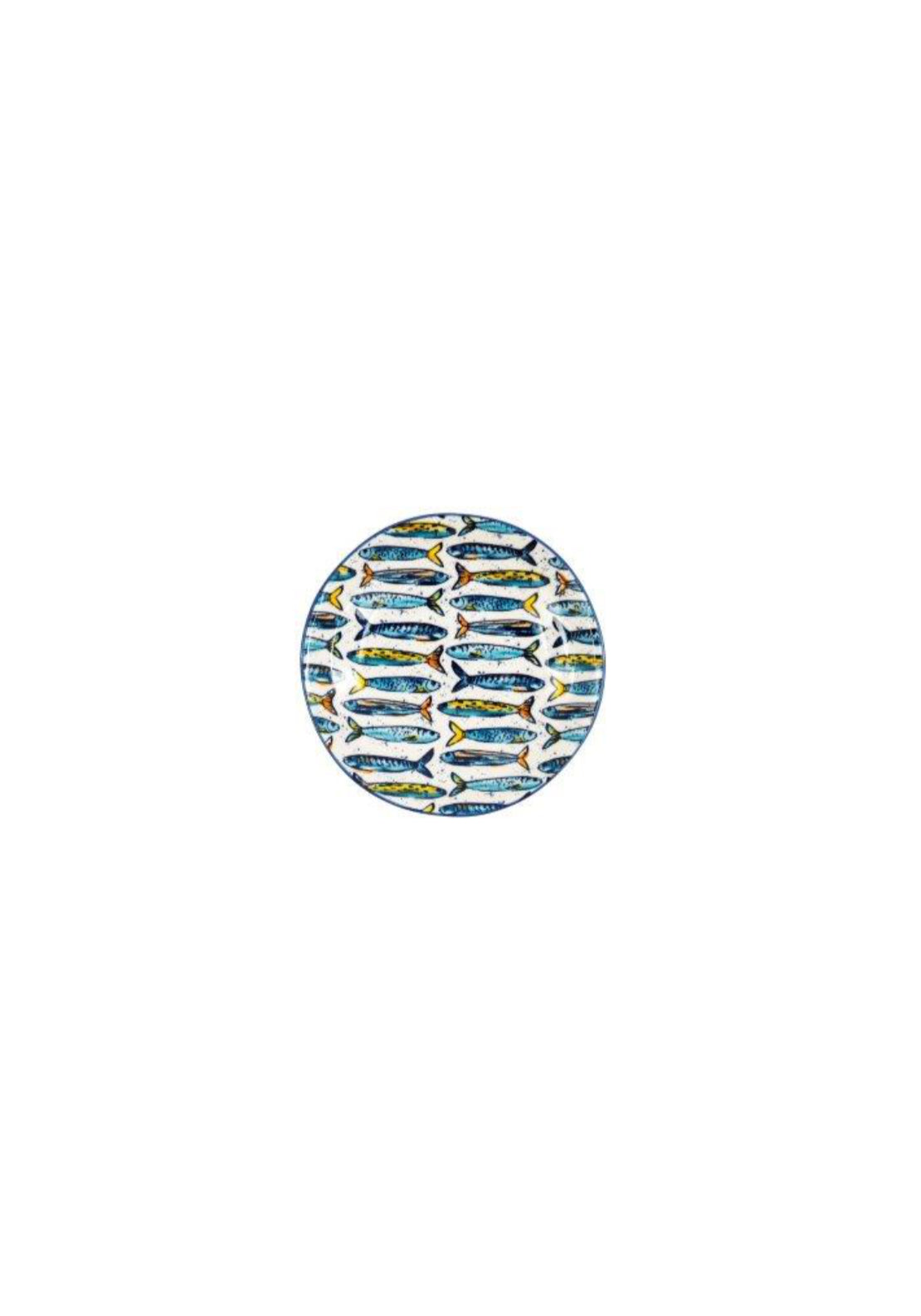 Sardine Design Plate - Blue Print