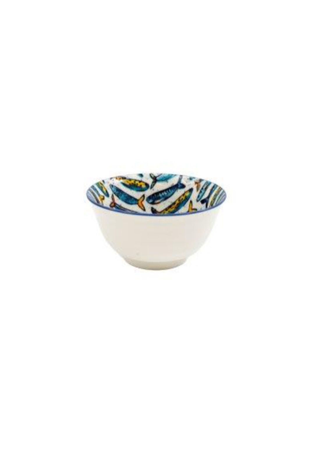 Sardine Design Snack Bowl - Blue Print