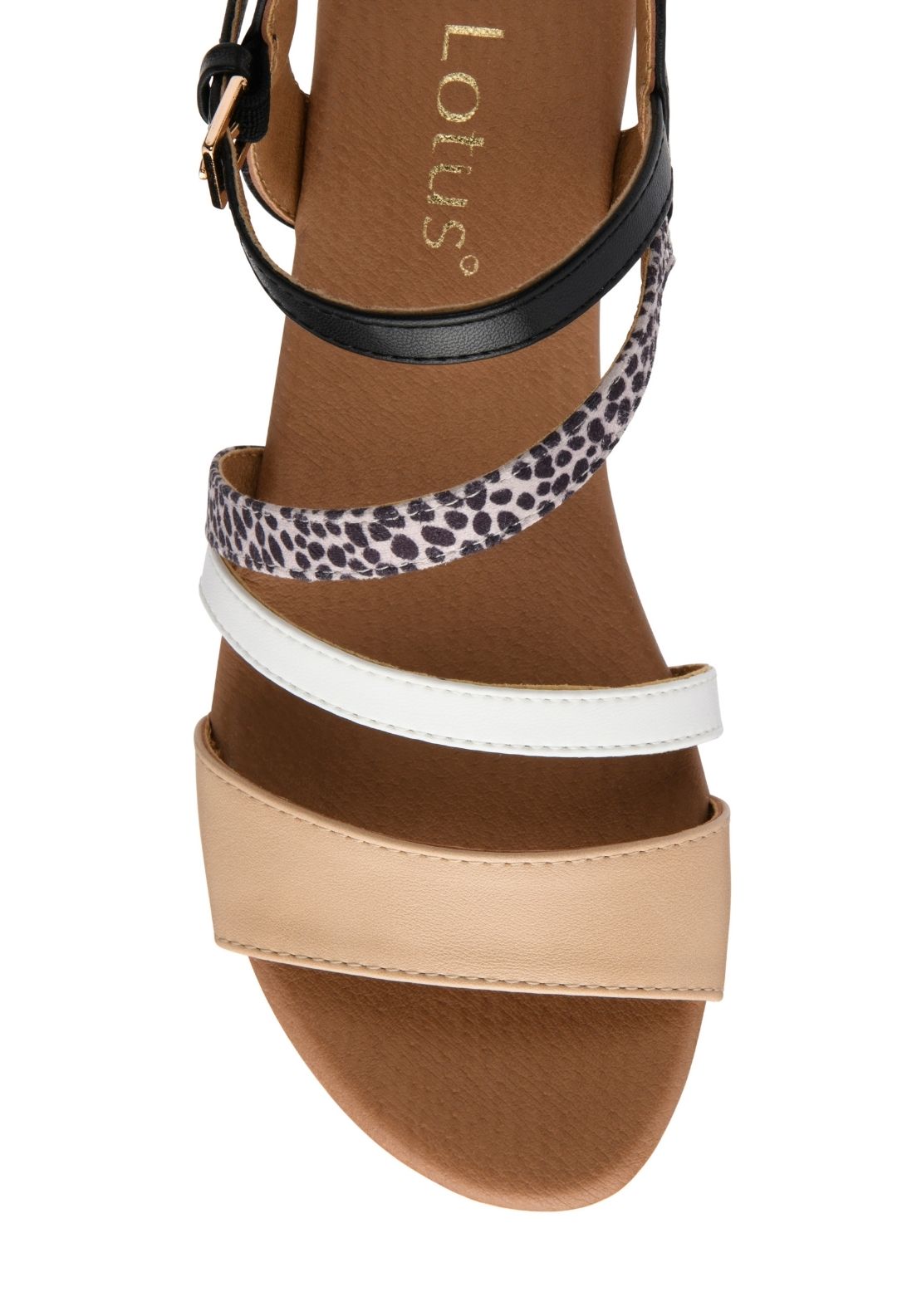 Lotus Pos Kitty Sandal - Black/natural 3 Shaws Department Stores