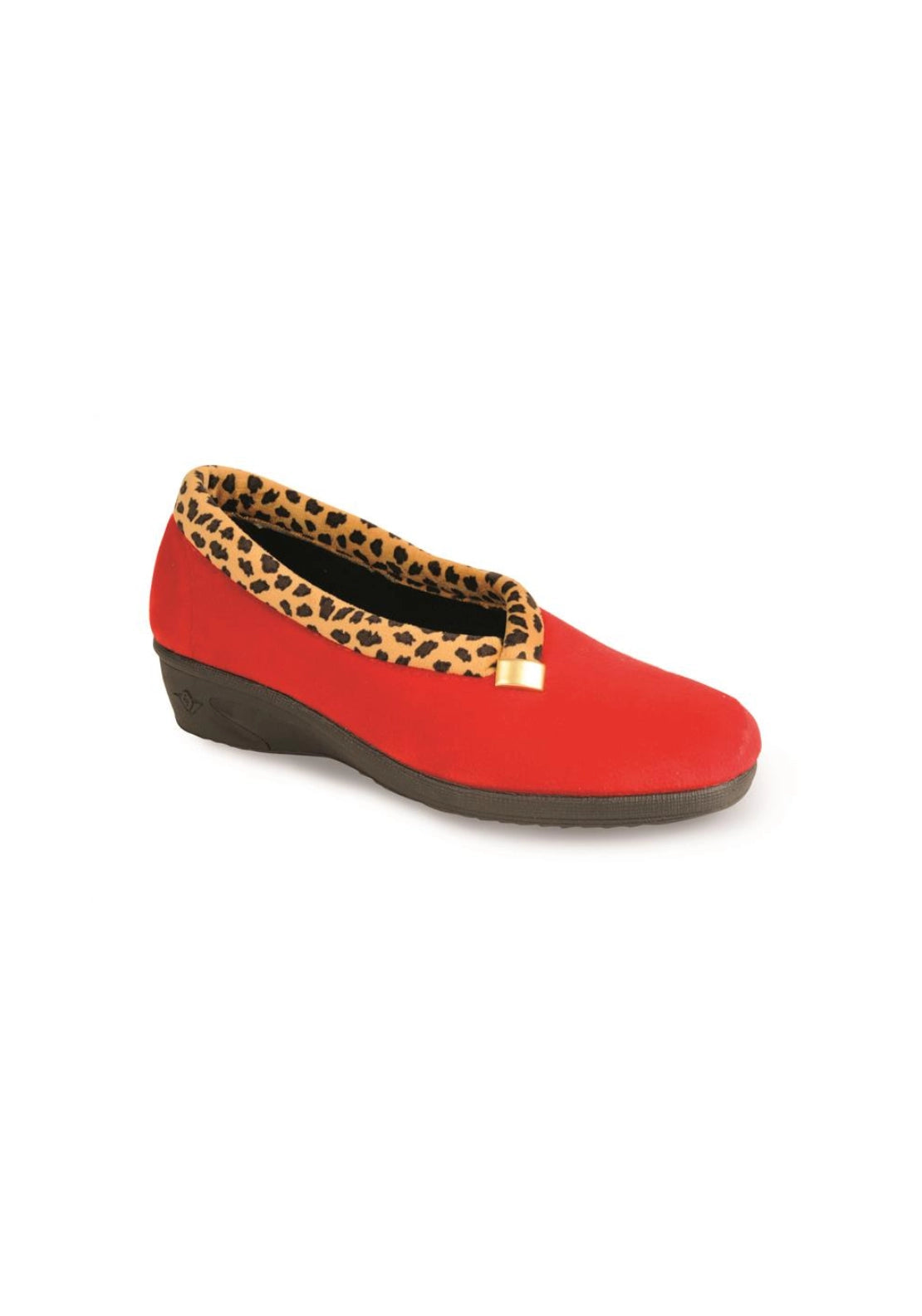 Lunar Animal Print Slipper - Red 1 Shaws Department Stores