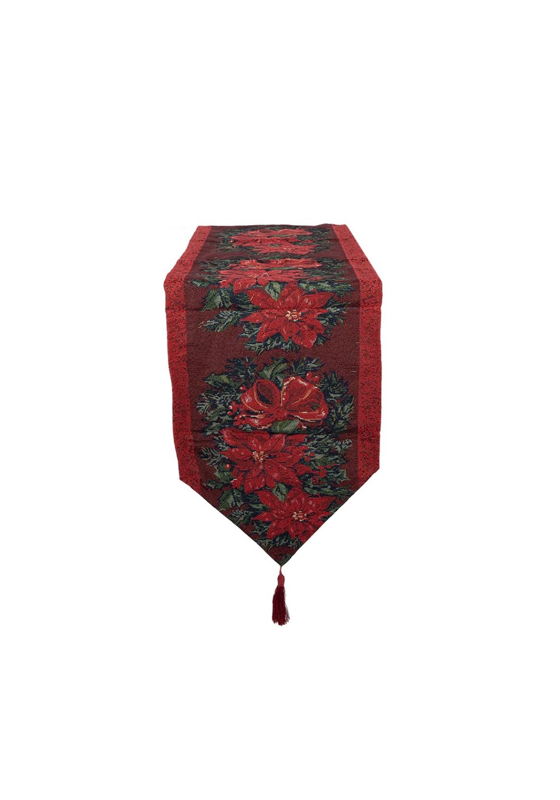 Poinsettia Christmas Table Runner - Multi