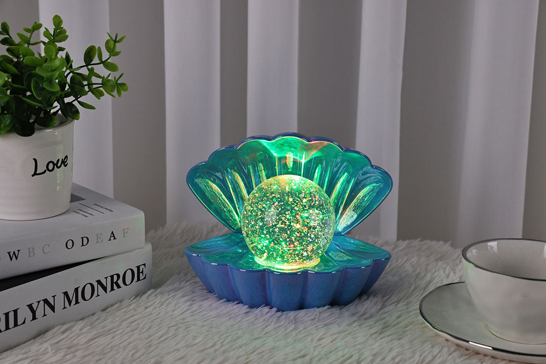 Sense Aroma Colour LED Clam with Glitter Pearl - Blue Pearl 4 Shaws Department Stores