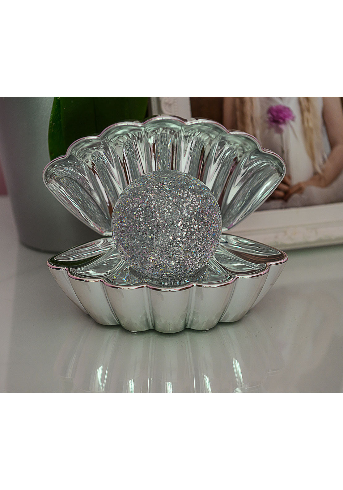 Sense Aroma Colour Changing Clam with Glitter Pearl - Silver Metallic 2 Shaws Department Stores