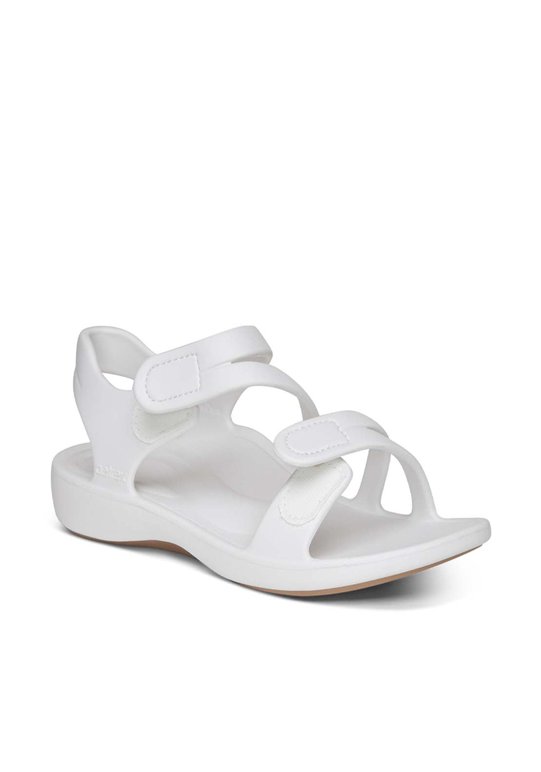 Aetrex Jillian Sport Sandal - White 1 Shaws Department Stores