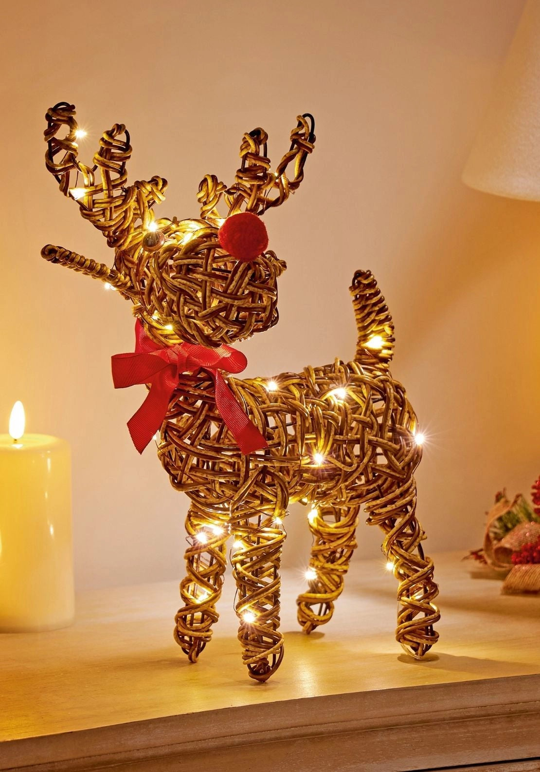 The Home Christmas LED Multi Action Big Nose Reindeer - Multi 3 Shaws Department Stores