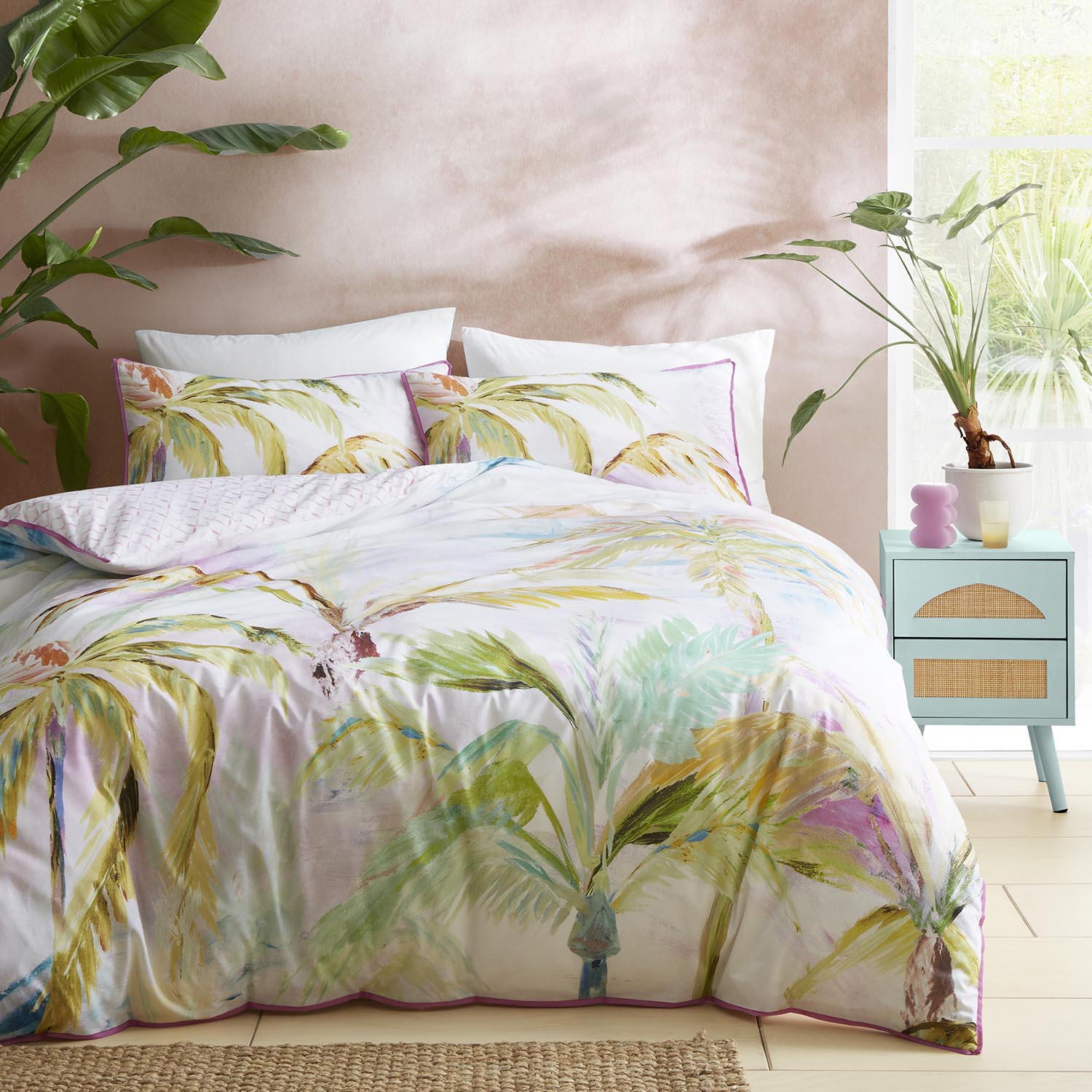 The Home Luxury Collection Lolitta Duvet Cover Set - Green 1 Shaws Department Stores