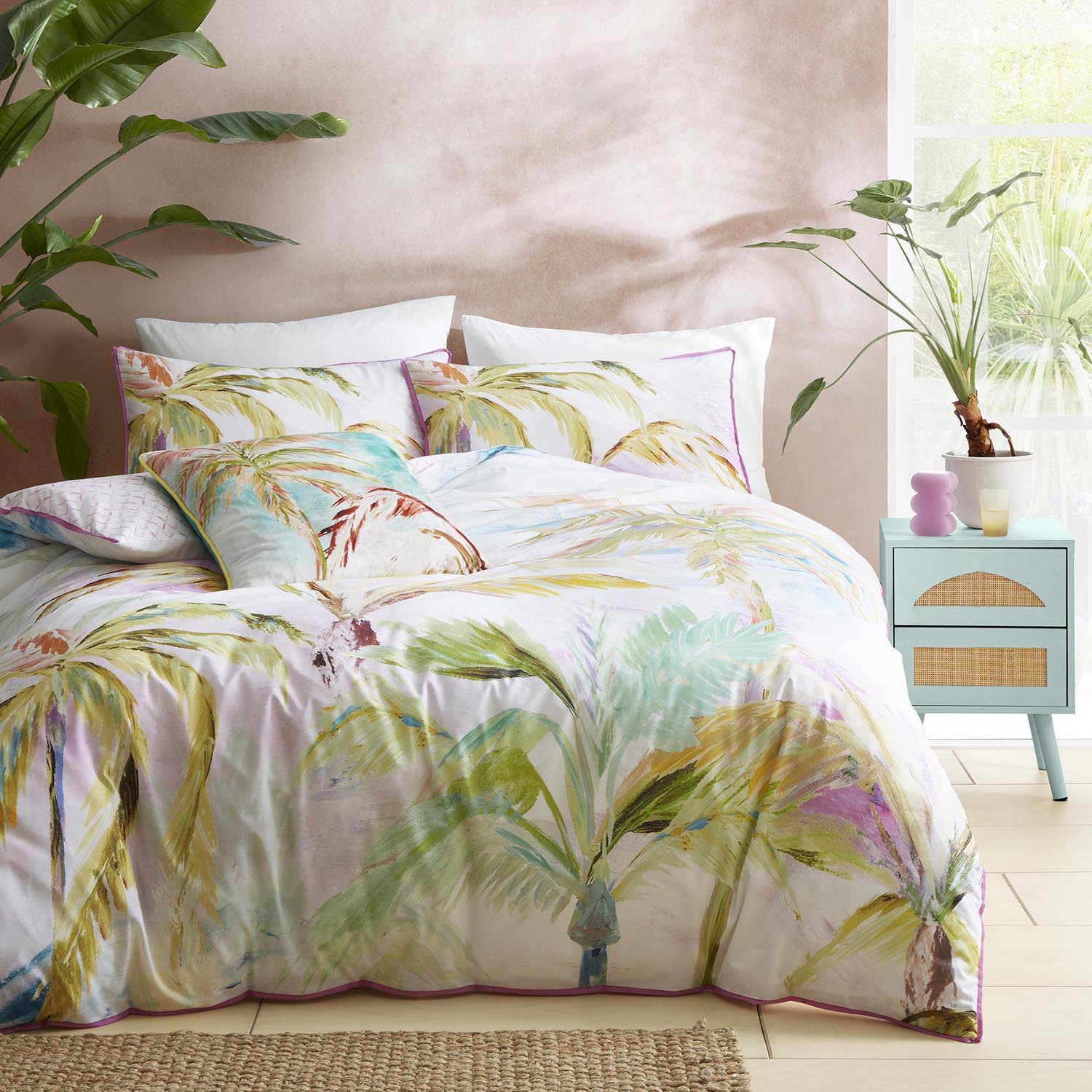 The Home Luxury Collection Lolitta Duvet Cover Set - Green 3 Shaws Department Stores