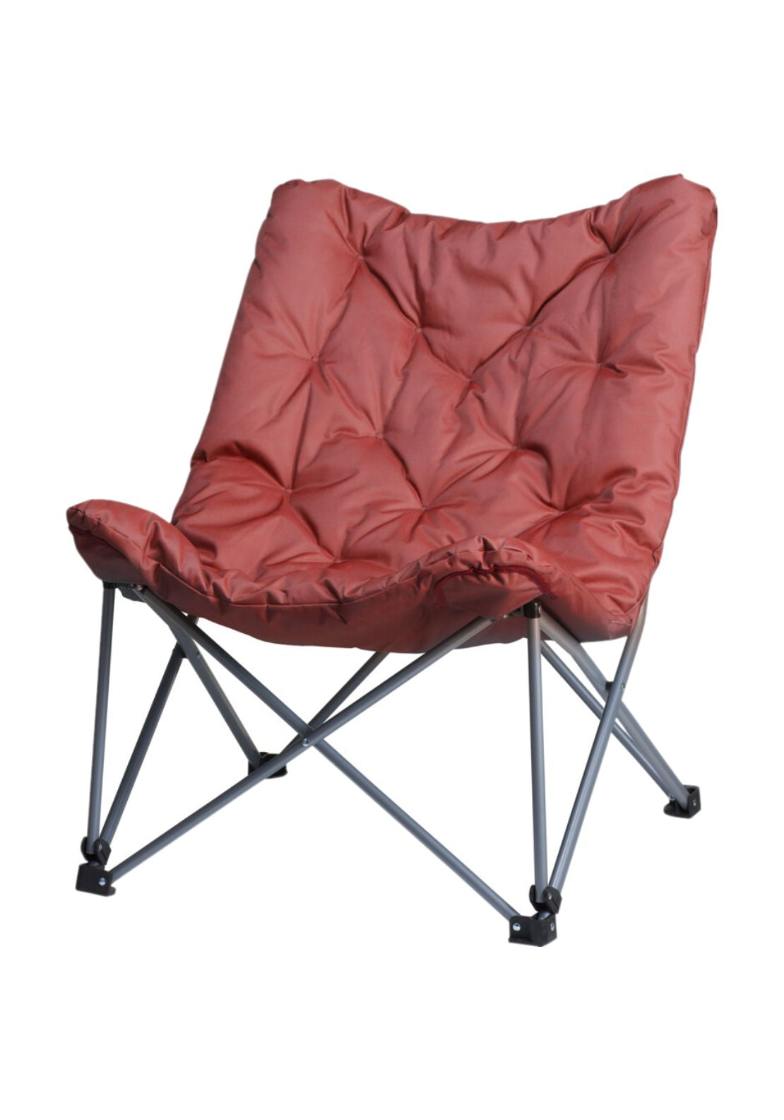 Camping Chair with Cushion - Red