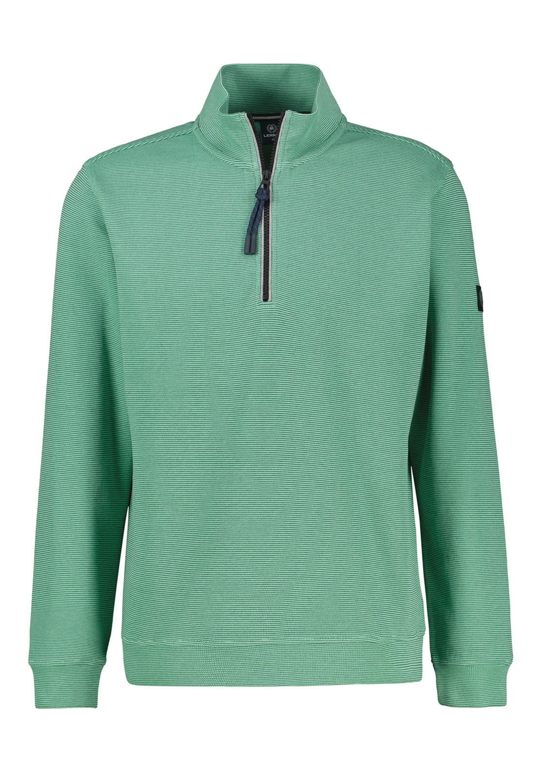 Lerros 1/4 Zip Selanik Sweatshirt - Soft Teal 3 Shaws Department Stores