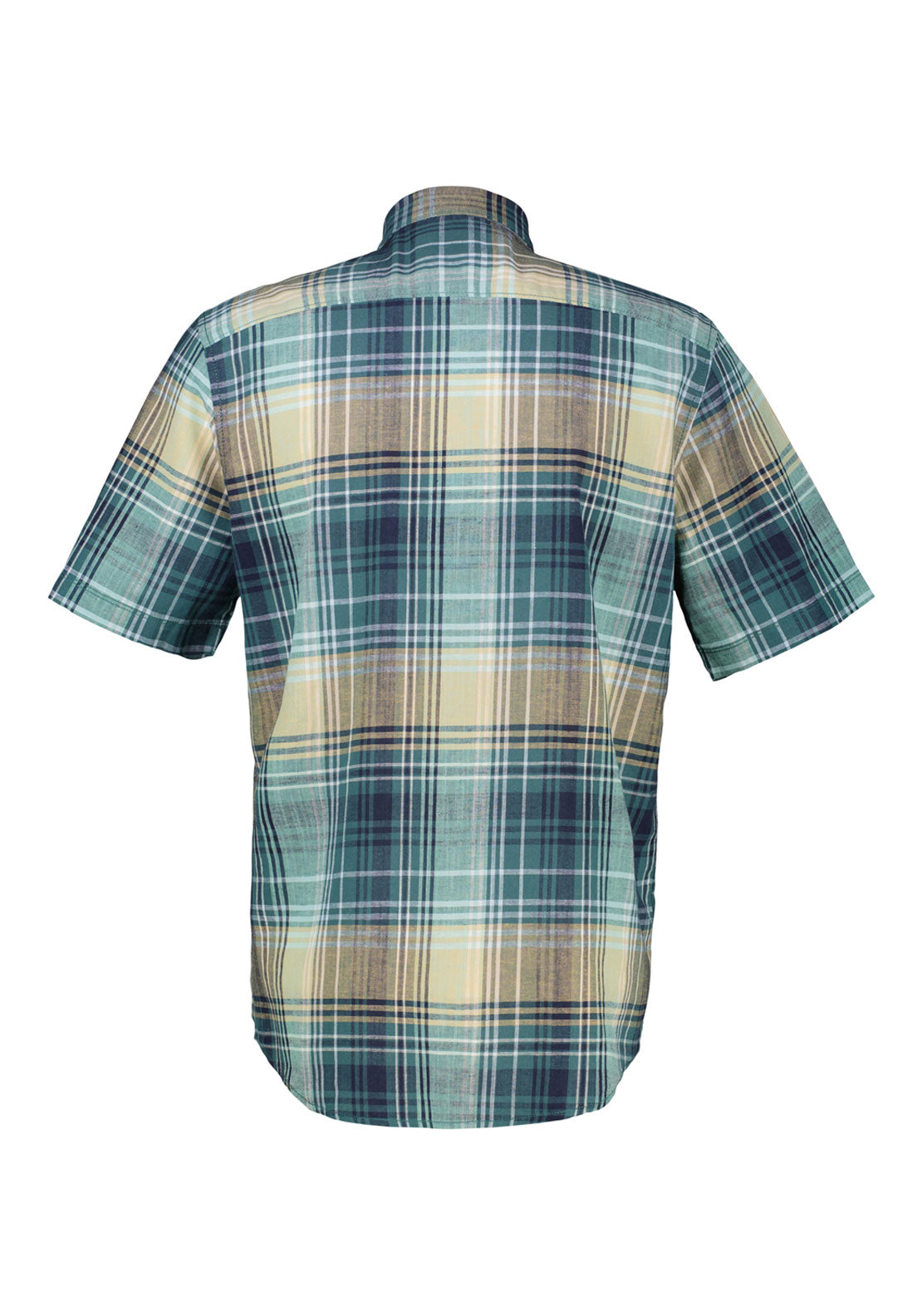 Lerros Short Sleeve Check Casual Shirt - Mint Water 2 Shaws Department Stores