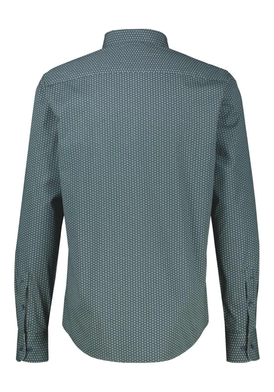 Lerros Geometric Print Shirt - Basil Green 4 Shaws Department Stores