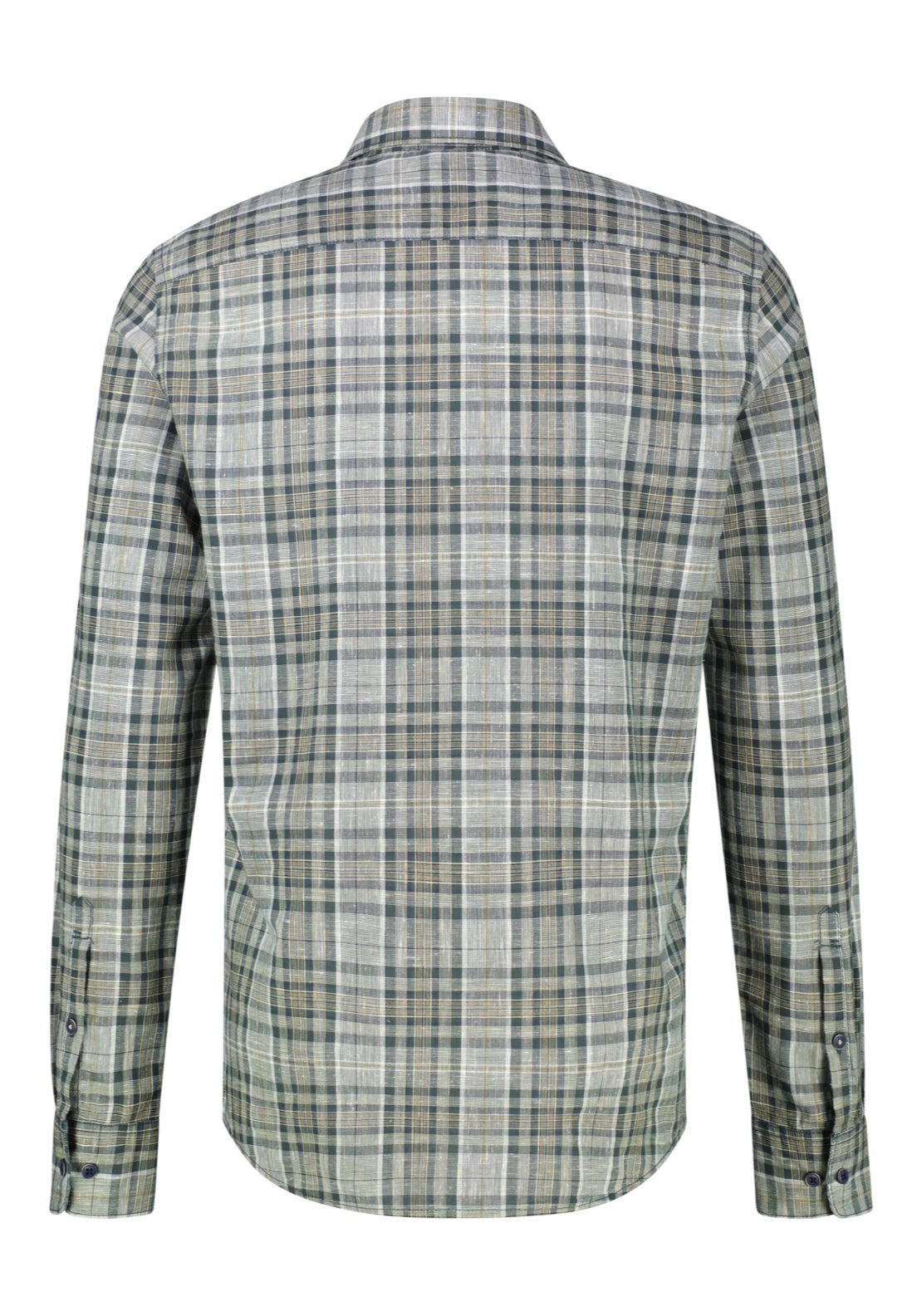 Lerros Classic Long Sleeve Check Shirt - Cedar Green 2 Shaws Department Stores