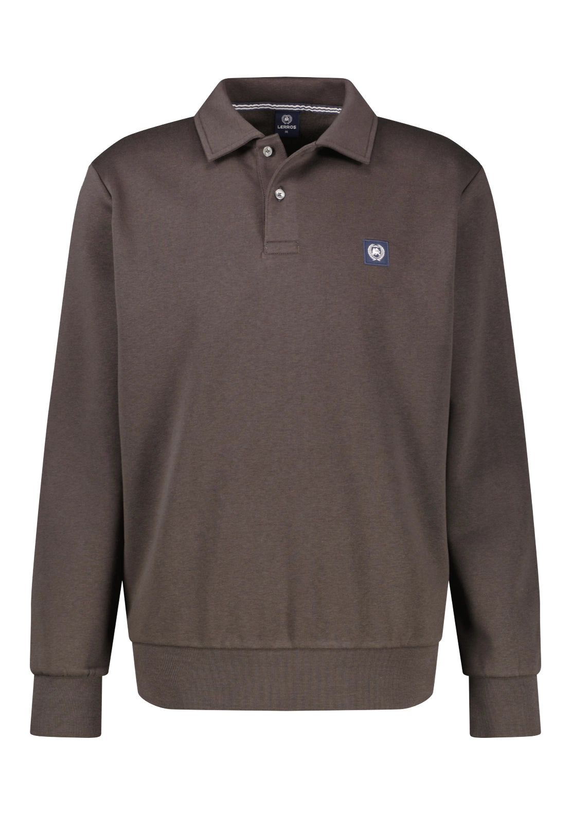 3 Button Polo Top - Timber Brown