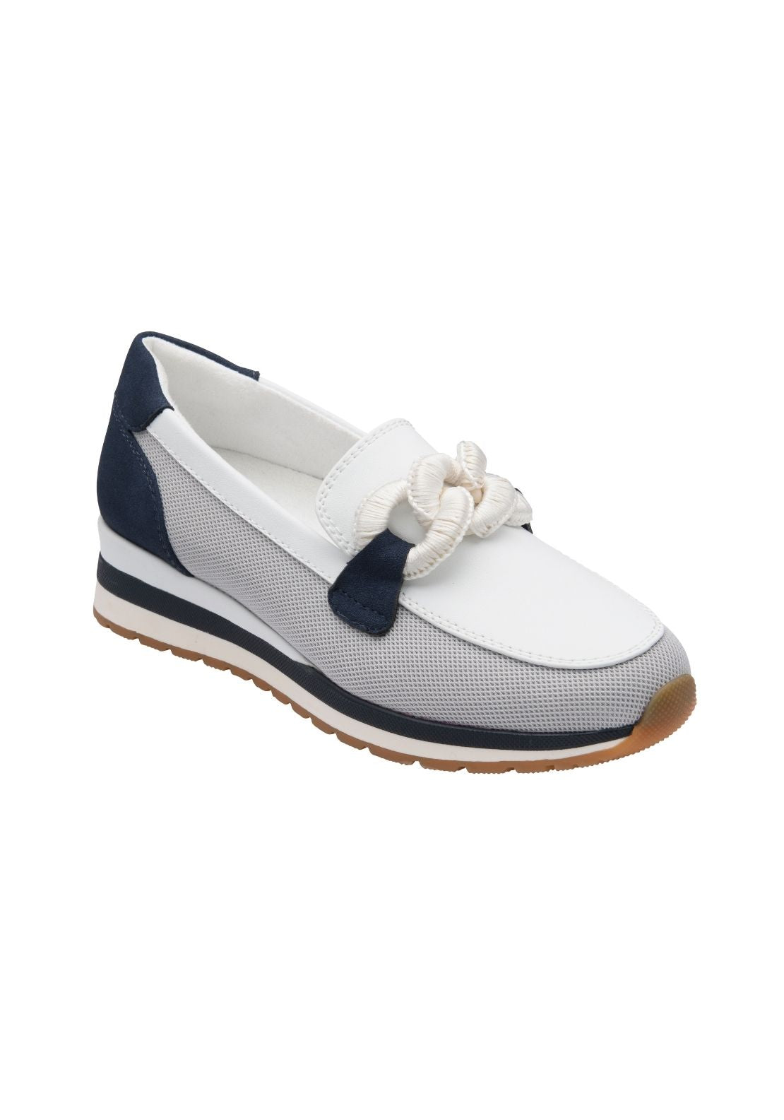 Lotus Pos Lorian Shoe - White/navy 1 Shaws Department Stores