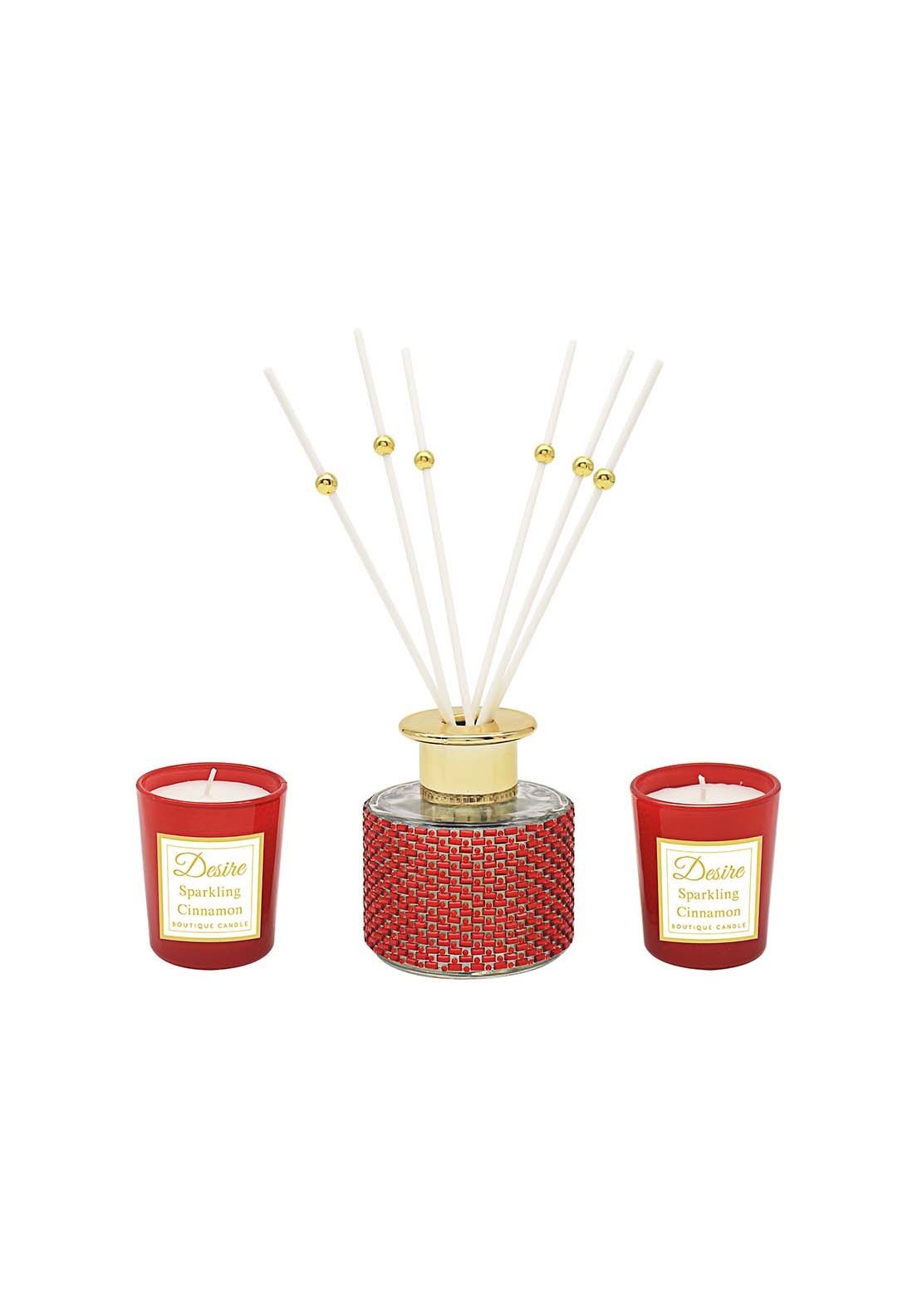 Desire Diamante Diffuser & Candles Red 100ml 1 Shaws Department Stores