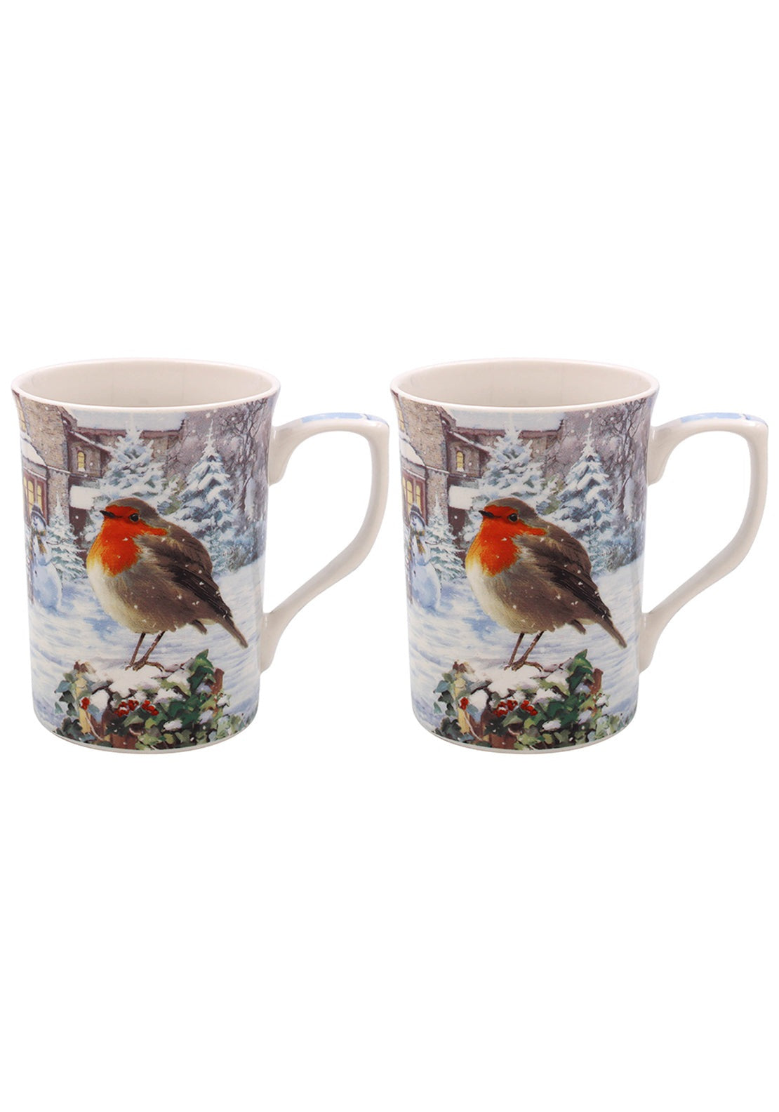 The Home Christmas Set Of 2 Christmas Robins Mugs 1 Shaws Department Stores