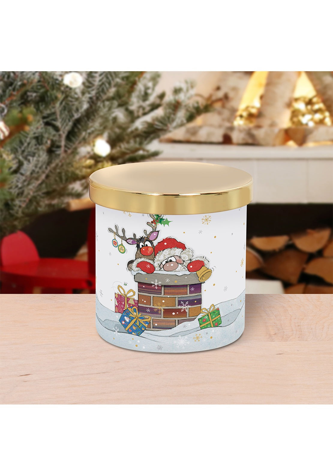 The Home Christmas Christmas Bug Art Santa Candle 1 Shaws Department Stores