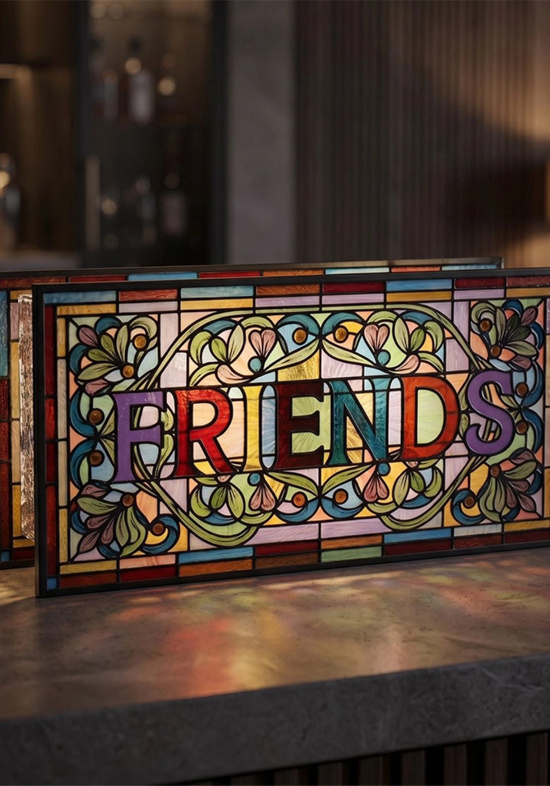 Friend Stained Glass LED Light - Multi