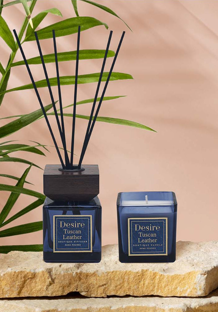 Lesser & Pavey Tuscan Leather Candle Diffuser Set 1 Shaws Department Stores