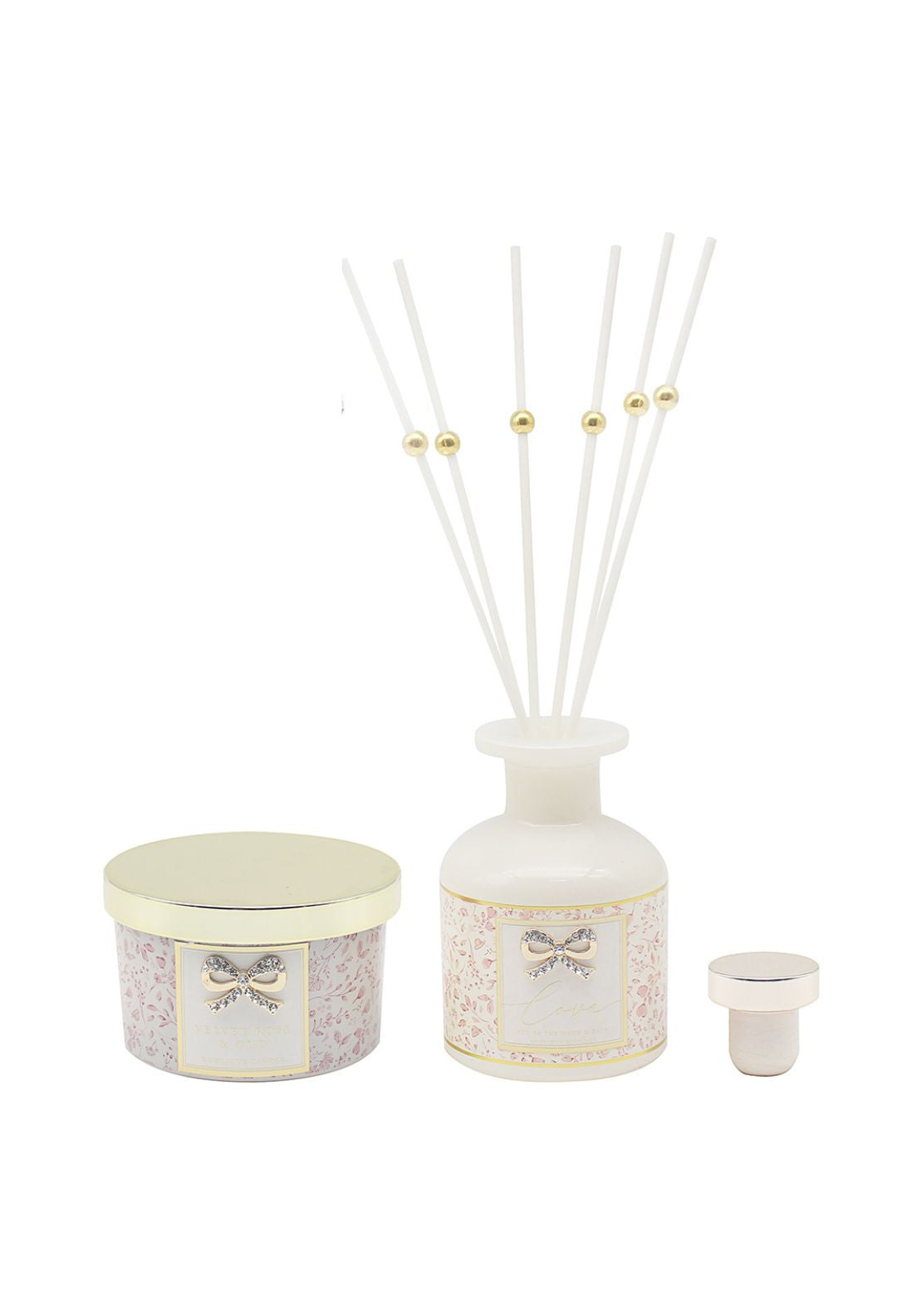 The Home Collection Love You Moon and Back Candle & Diffuser Set - Pomegranate 2 Shaws Department Stores