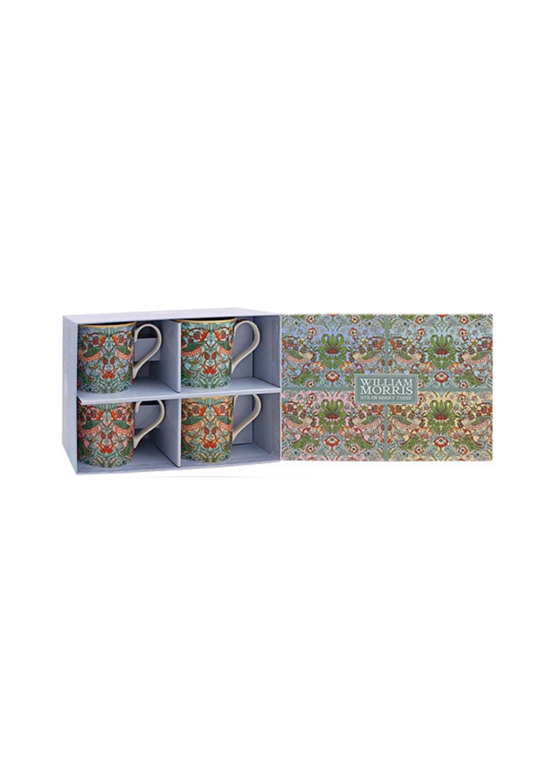 Strawberry Thief Set Of 4 Mugs - Multi