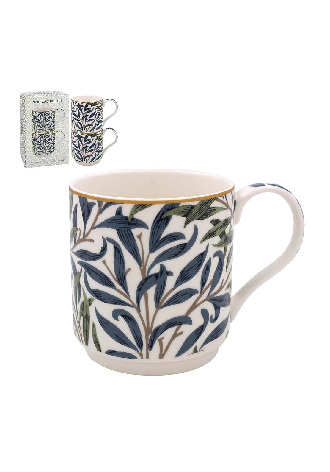 Lesser & Pavey Set Of Two Willow Bough Stacking Mugs 1 Shaws Department Stores