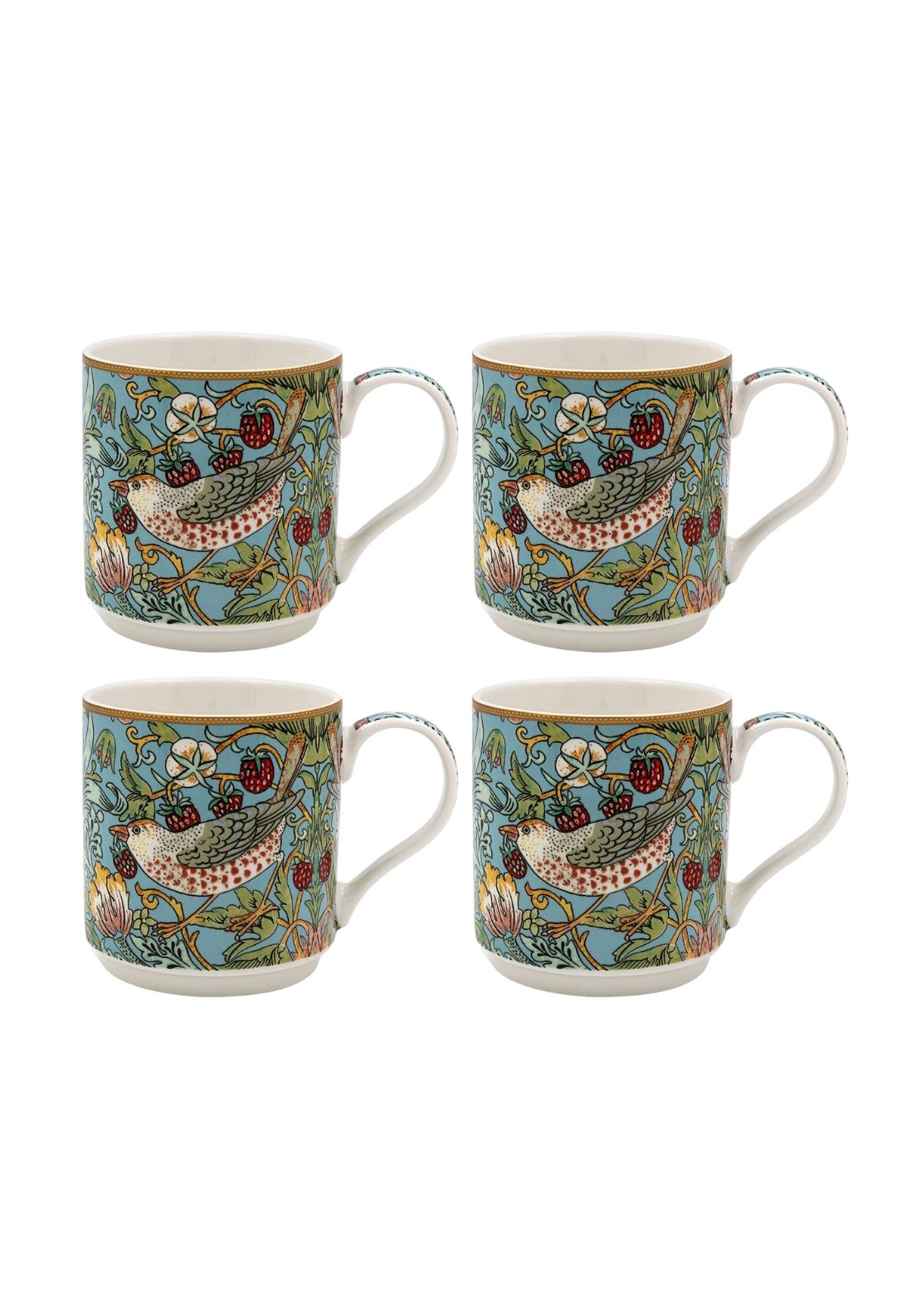 Strawberry Thief Stacking Mugs - Multi