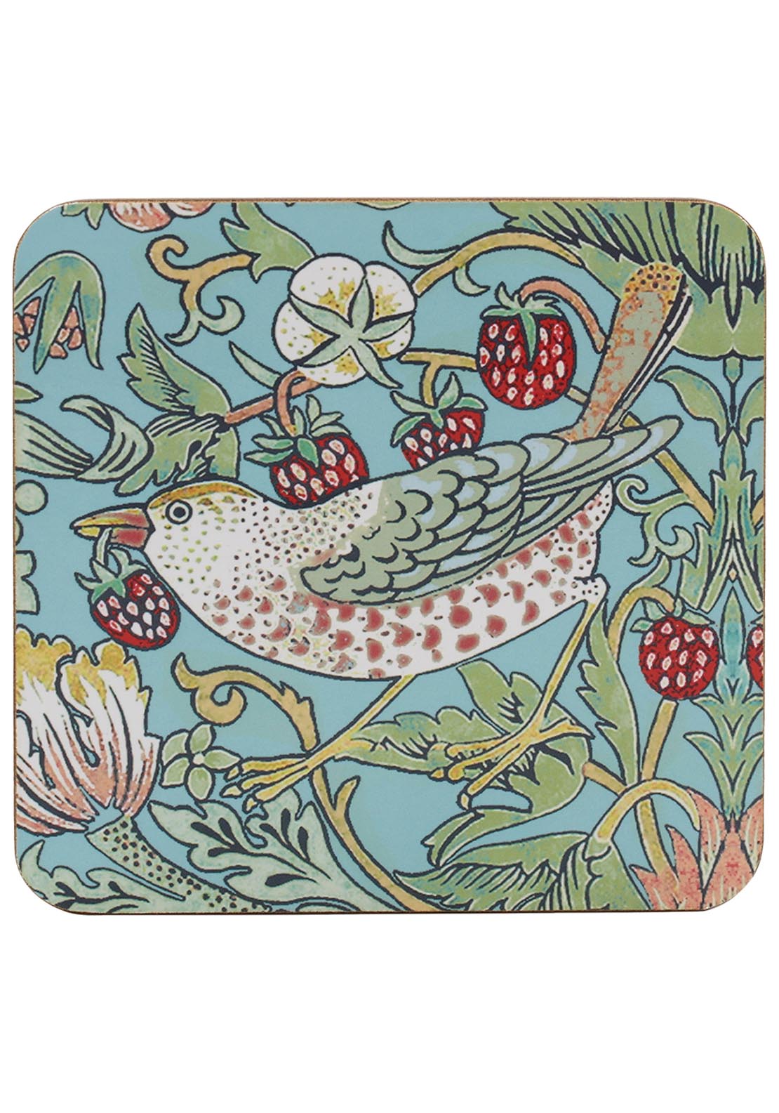 Strawberry Thief Coasters Set Of 4 - Multi