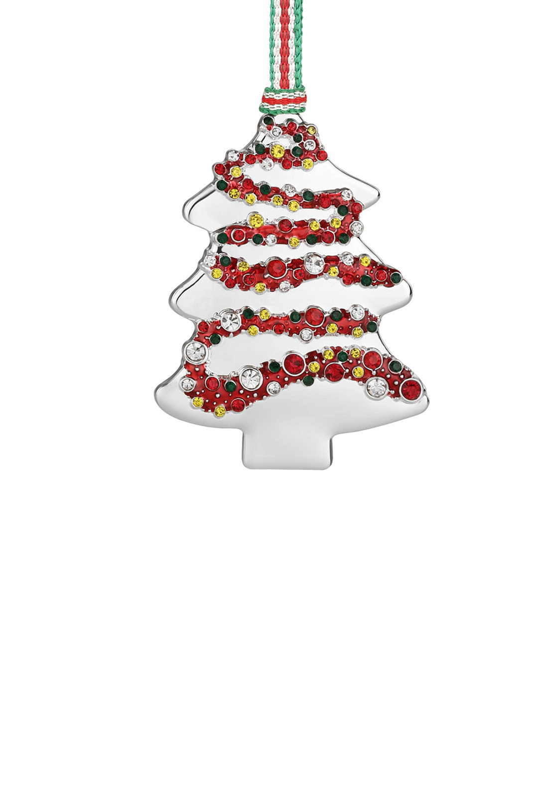 Newbridge Silverware Christmas Tree Decoration with Coloured Stones 1 Shaws Department Stores