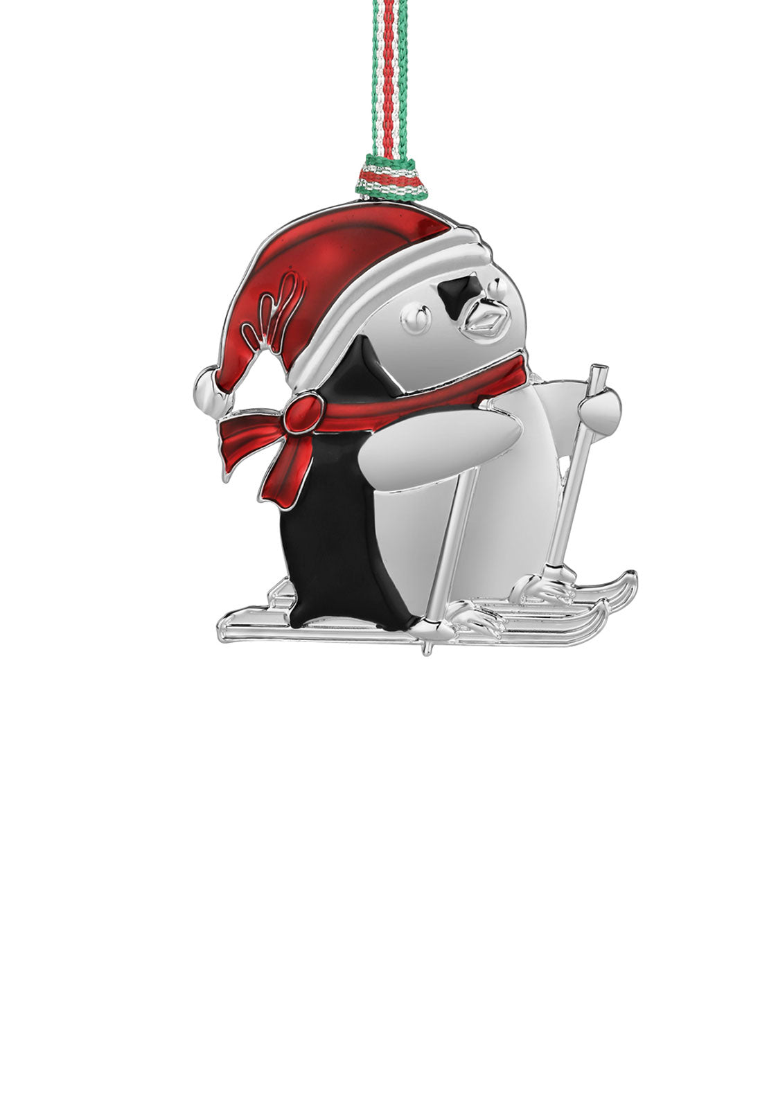 Newbridge Silverware Penguin with Red Hat Christmas Tree Decoration 1 Shaws Department Stores
