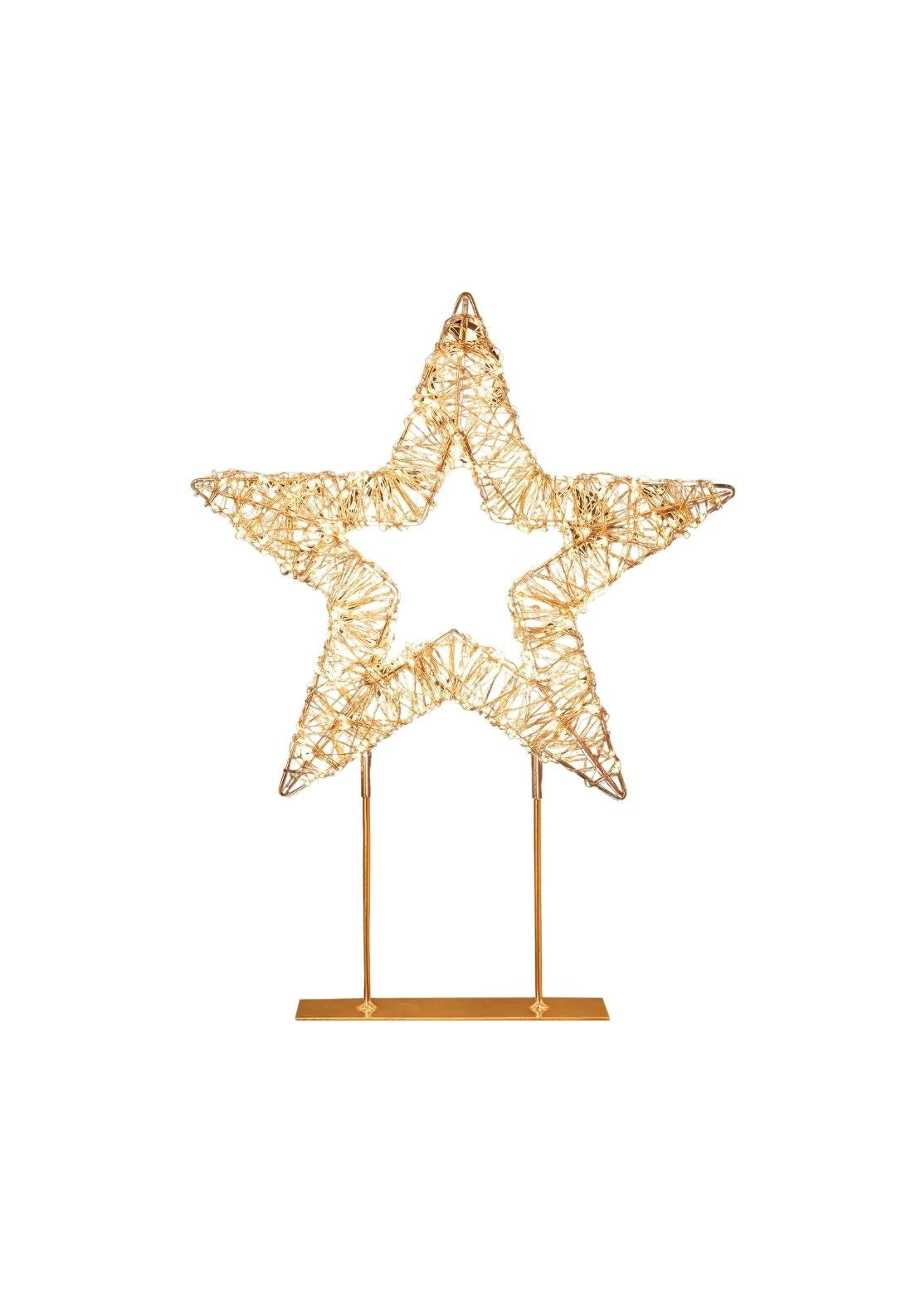 LED Table Top Star Decoration - Gold