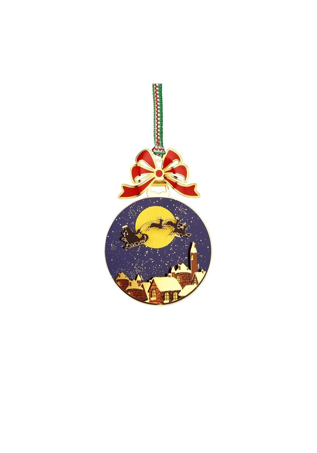 Santa Sleigh Xmas Tree Decoration