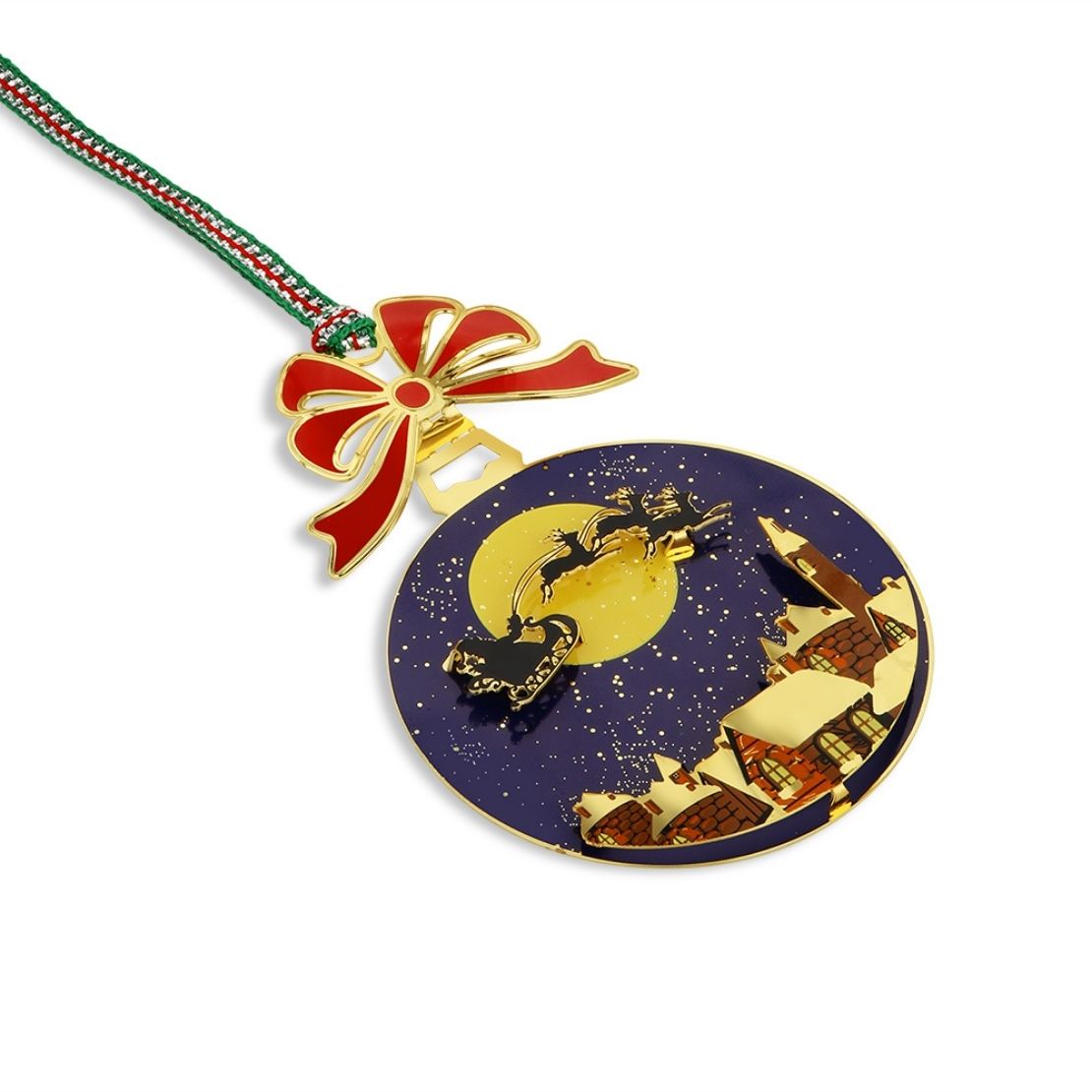 Santa Sleigh Xmas Tree Decoration